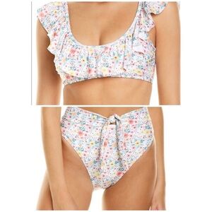 Splendid 2 piece high waisted bottom swim NWT